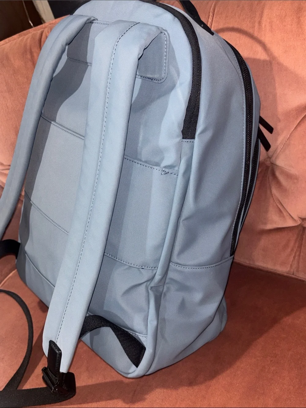 AWAY smoke blue backpack overnight multi pocket travel bag carry on vacation